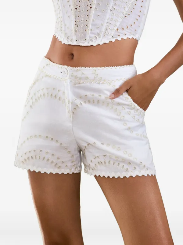 その他 CHARO RUIZ IBIZA WHITE COTTON BLEND SHORTS Charo Ruiz Ibiza Drea Shorts | White | FARFETCH JO