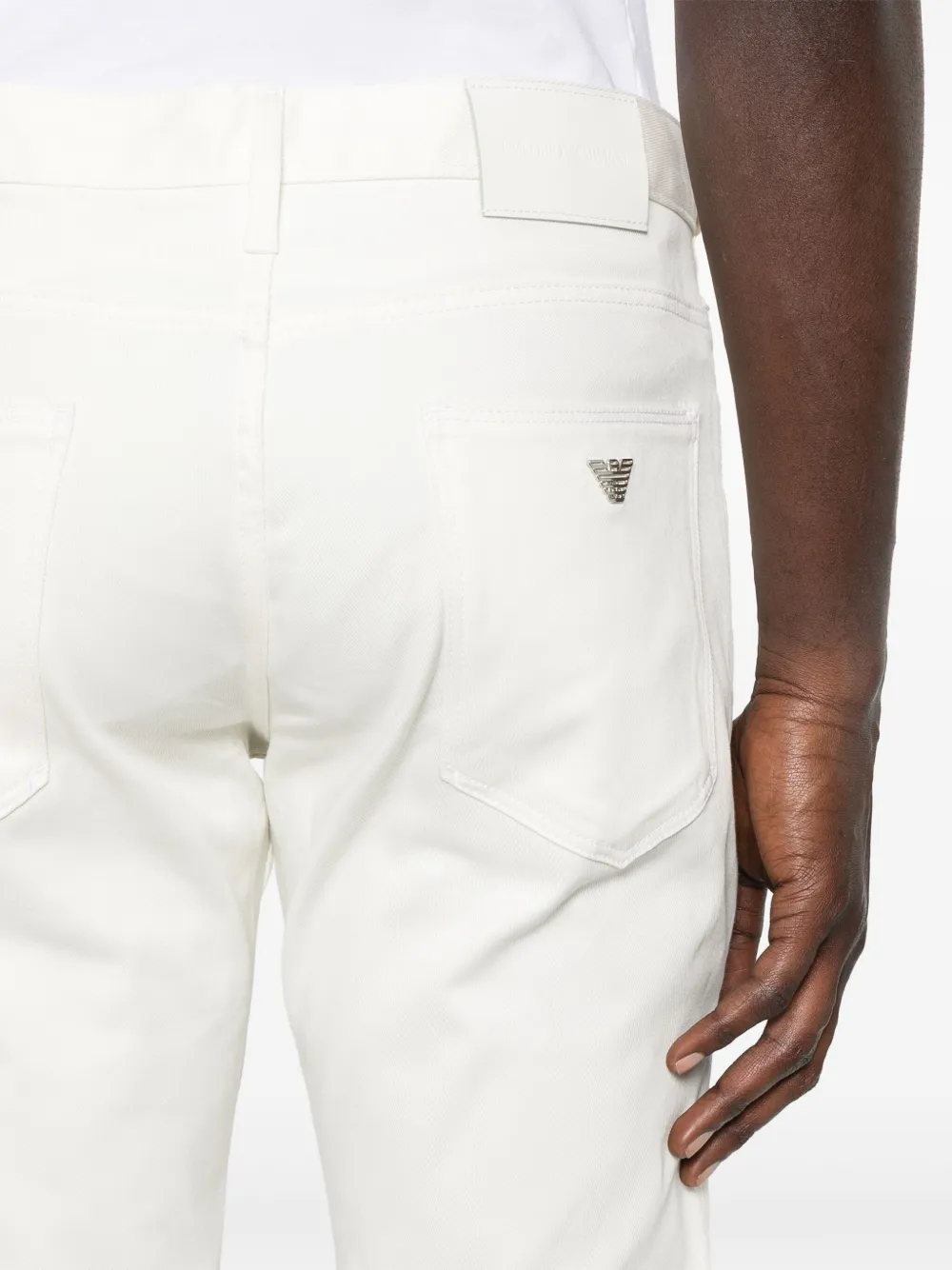 Emporio Armani Jeans met logopatch Wit
