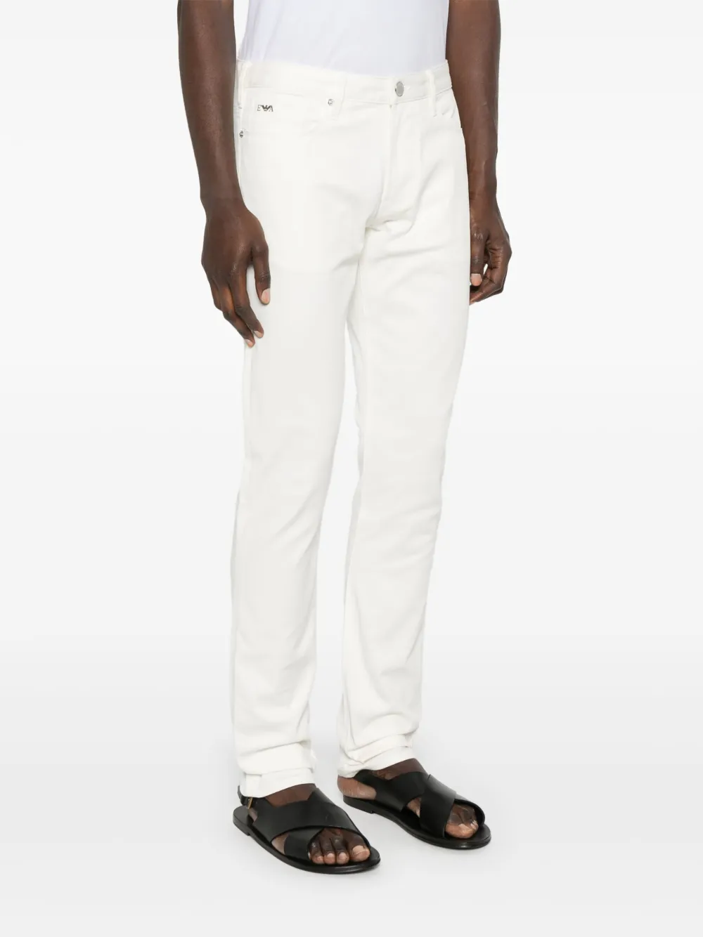 Emporio Armani Jeans met logopatch Wit