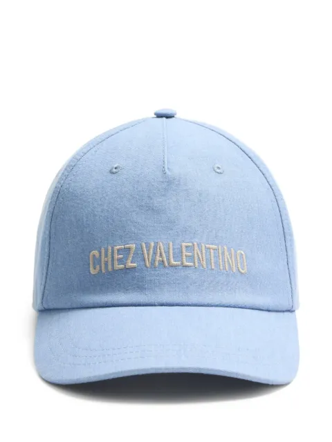 Valentino Garavani gorra de béisbol de mezclilla Chez