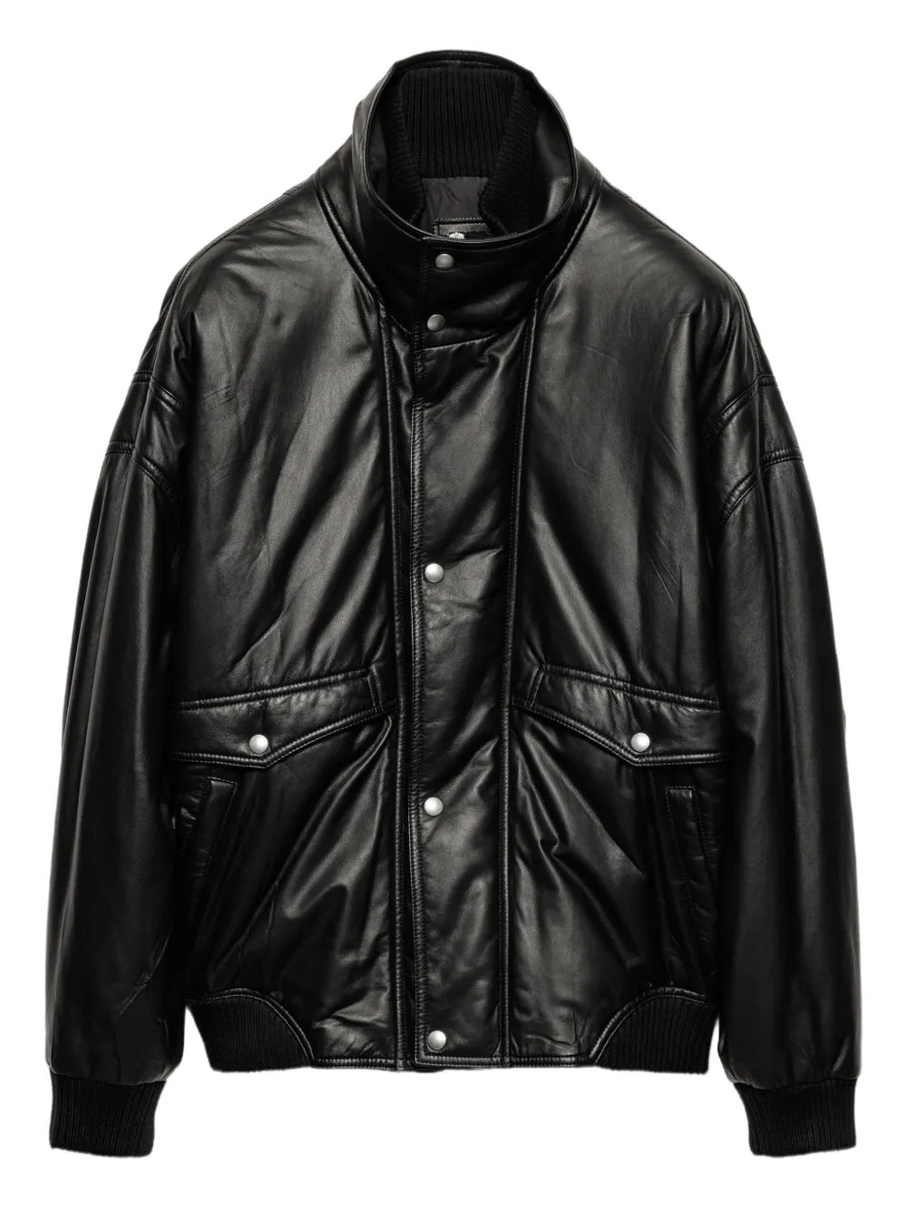 Prada Bomberjacke aus Leder | Schwarz | Image 1