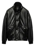 Prada Nappa leather bomber jacket - Black