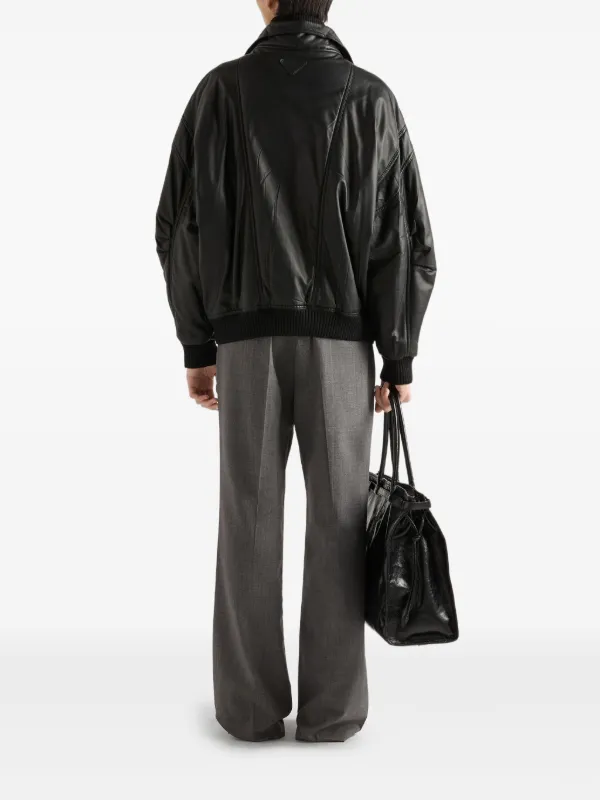 【日本入手困難】Nappa leather bomber jacket ジャケット BOMBER JACKET IN NAPPA LEATHER - DARK BLUE – Wasahi