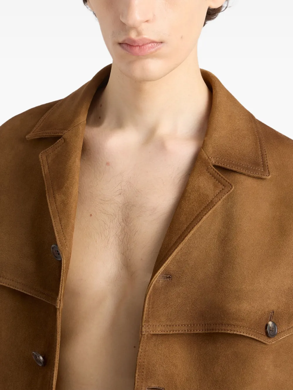 Prada Suède blazer Bruin
