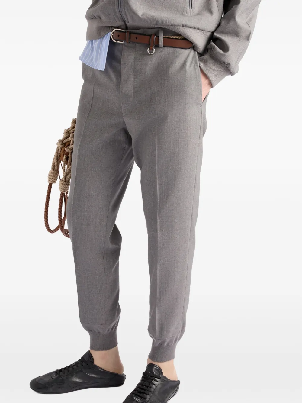Prada Wollen broek Grijs