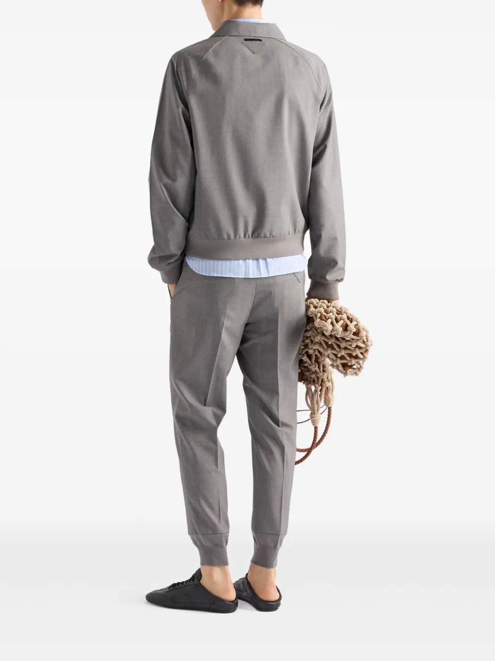 Prada Wollen broek Grijs