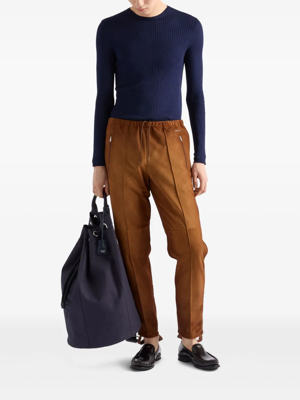 Prada Suède broek - Bruin