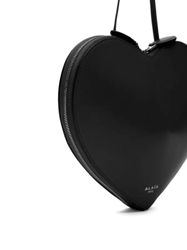 ショルダーバッグ・ポシェット ALAIA BLACK LEATHER COEUR SHOULDER BAG ALAÏA Le Coeur leather shoulder bag | NET-A-PORTER