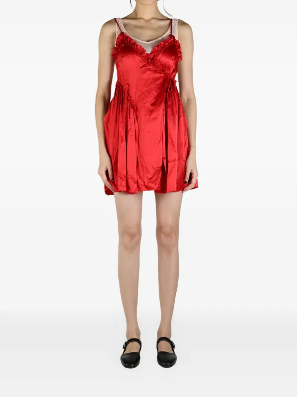 Simone Rocha Silk-satin Dress in Red