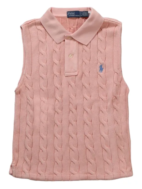 Polo Ralph Lauren cable-knit sleeveless polo top