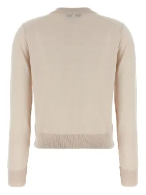 【関税&送料込】Maison Kitsune Ivory Cotton Blend Sweater Maison Kitsuné Fox Head Half Zip Sweatshirt Ink Blue at