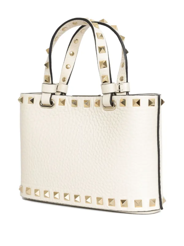 【関税＆送料込み】Valentino Garavani Mini Rockstud Tote Ba Valentino Garavani Mini Rockstud Shopping Bag in Grainy
