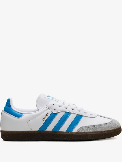 adidas 삼바 OG "화이트/쇼크 사이안" 스니커즈