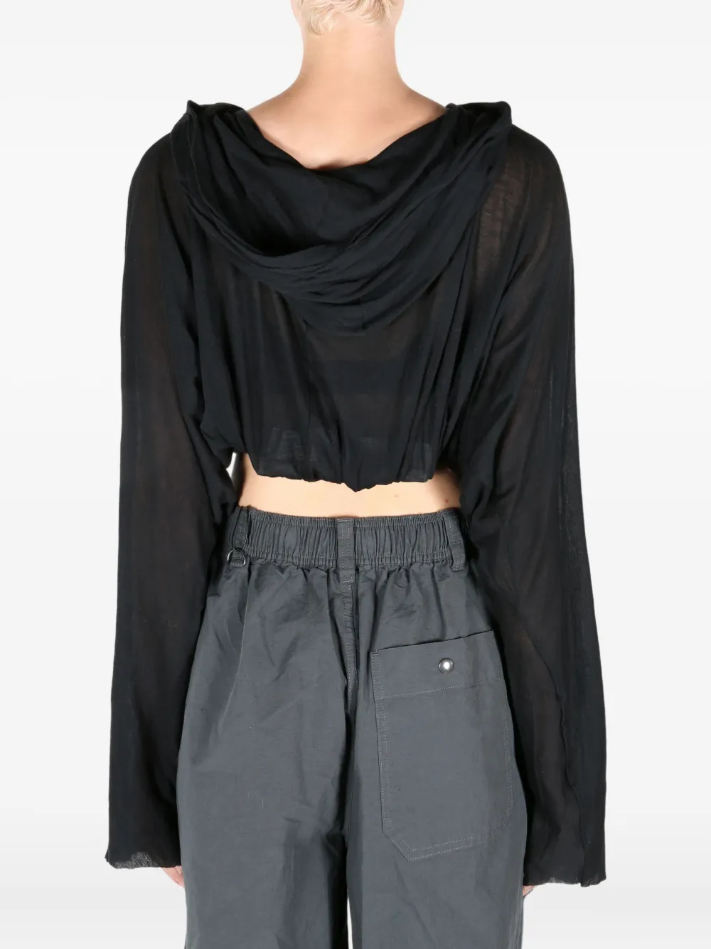 Rick Owens cotton hoodie Zwart