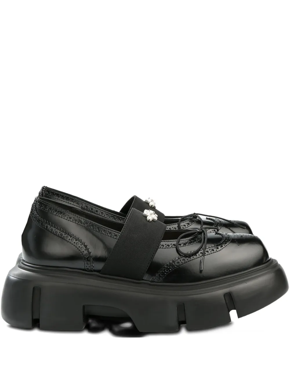 Simone Rocha Platform Ballet Brogues In Black