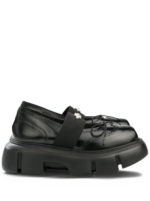 Leather ballerina shoes - Simone Rocha - Modalova