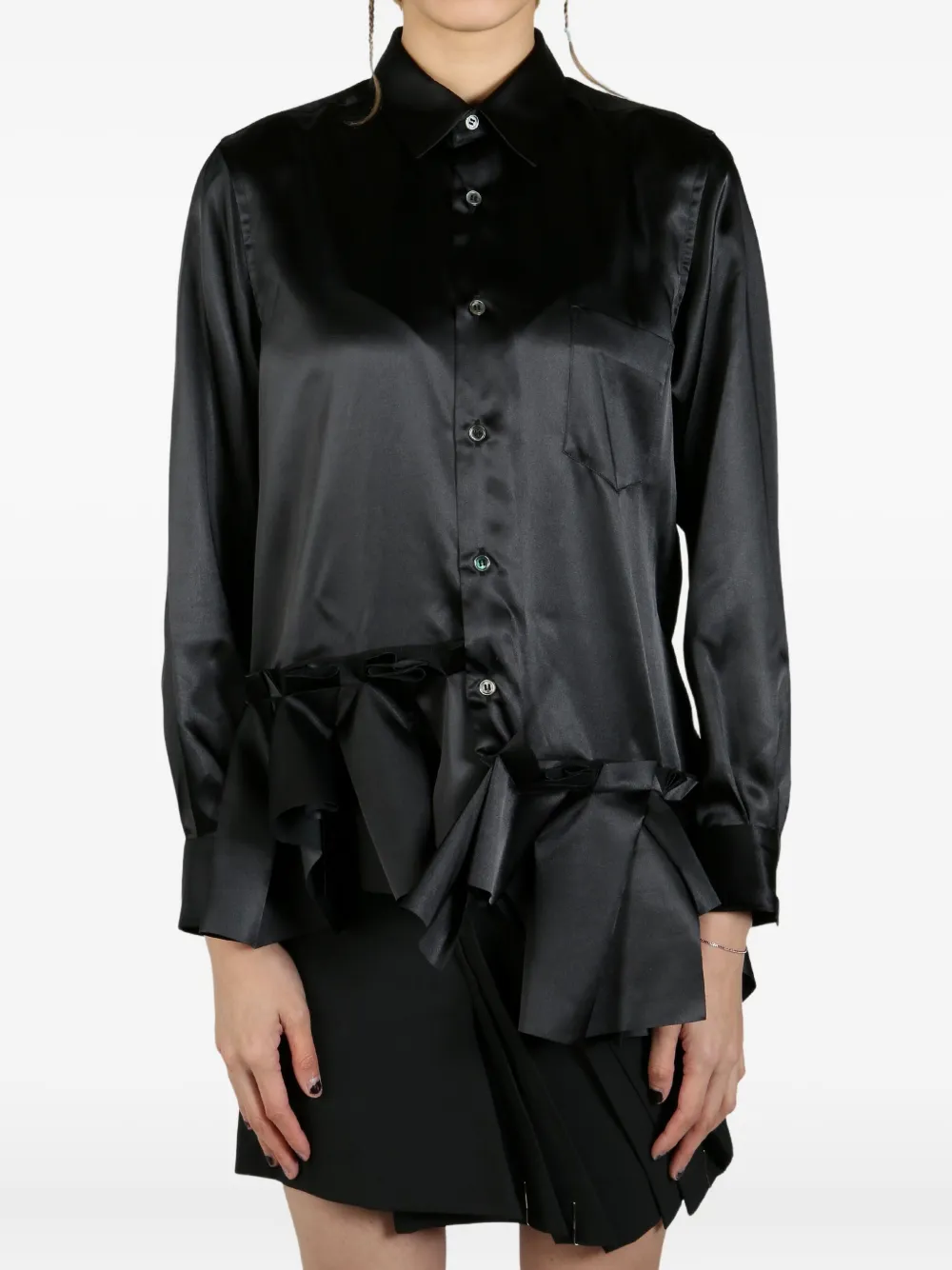 Comme Des Garçons Comme Des Garçons satin shirt - Zwart