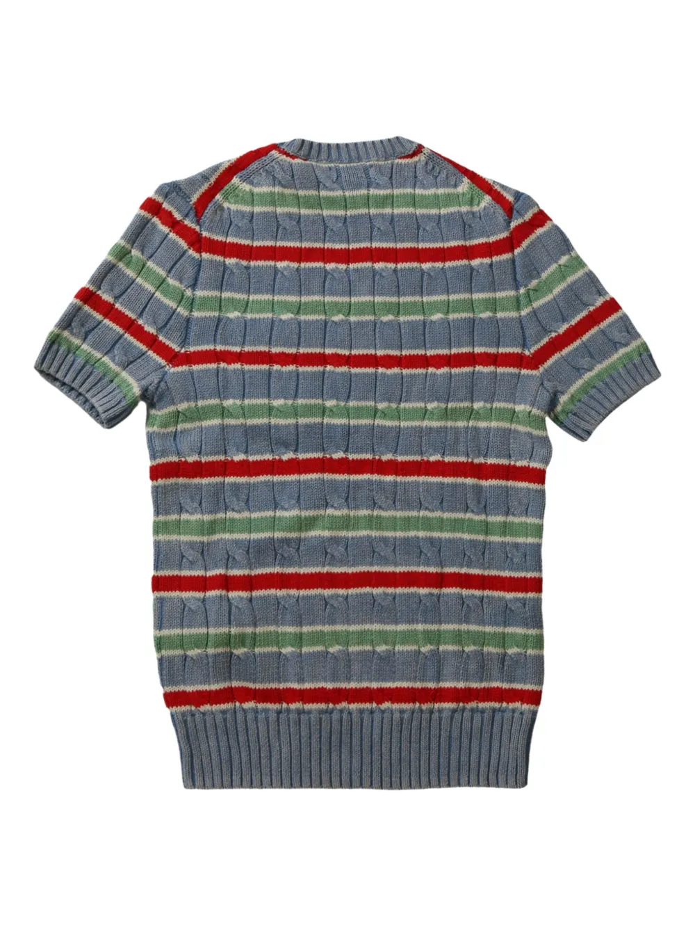 Polo Ralph Lauren striped short-sleeve knit top Blauw