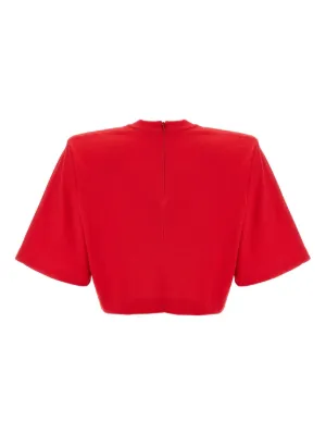 Tシャツ・カットソー PINKO Women Tops 104604A2F8Z99 Pinko women's cotton T-shirt with rhinestone logo 100535a1r7