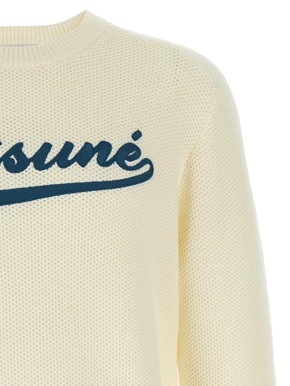 Maison Kitsuné Varsity trui met logo Wit
