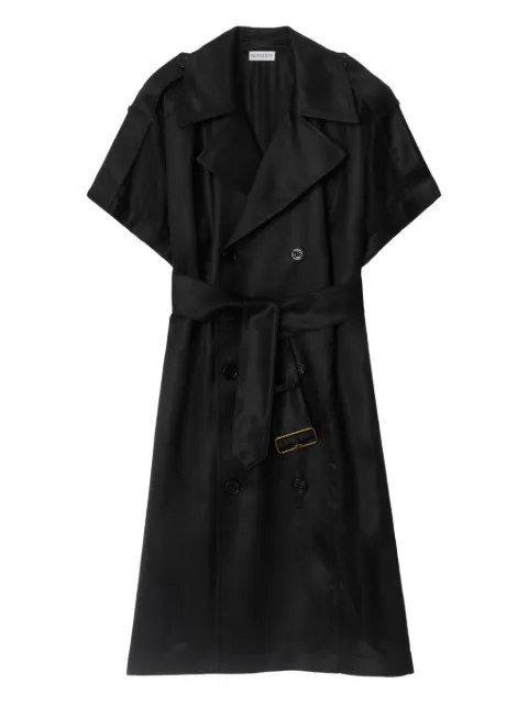 Burberry vestido estilo gabardina de manga corta