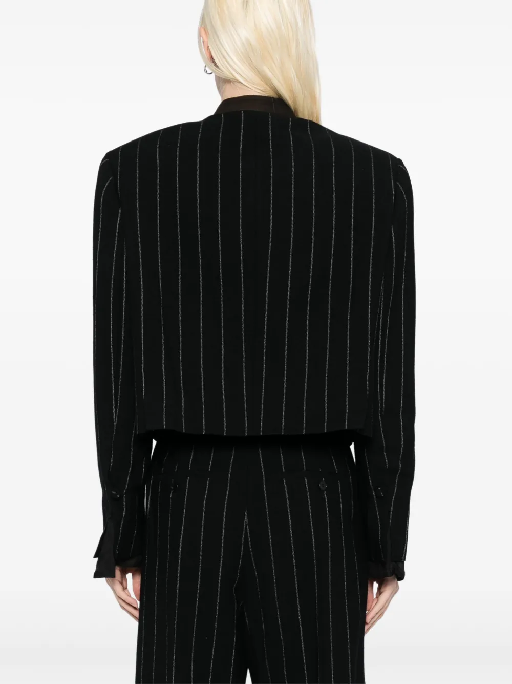 LESS STRIPED CROPPED JACKET