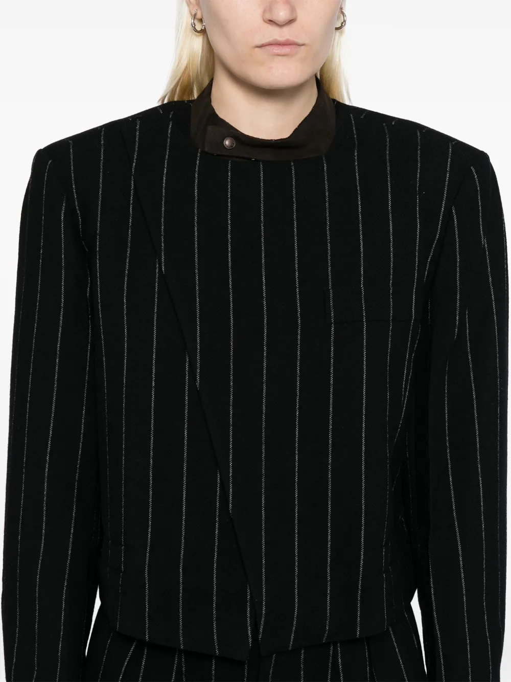 LESS STRIPED CROPPED JACKET