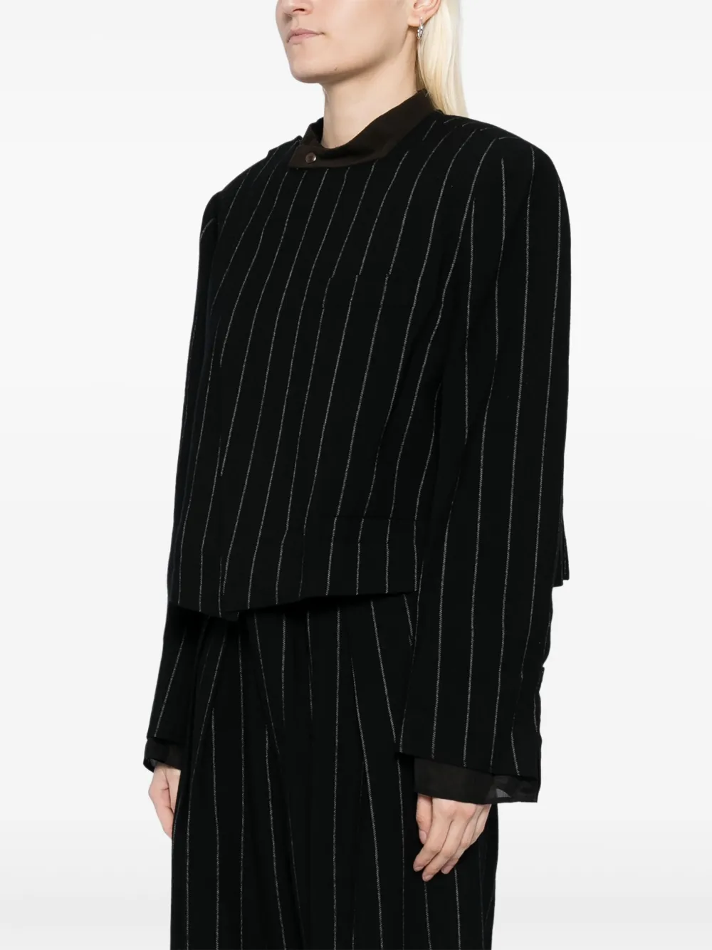 LESS STRIPED CROPPED JACKET