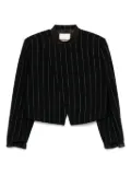 LESS striped cropped jacket - Black