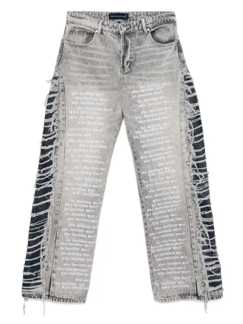 Who Decides War ultra flared scripture jeans