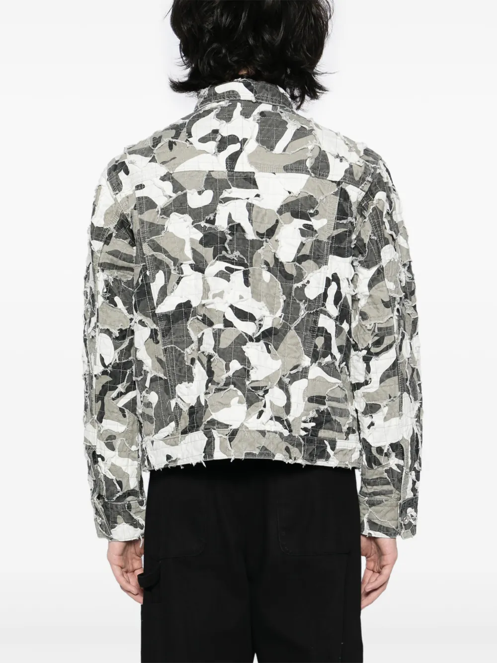 Who Decides War Camo Trucker jack Grijs
