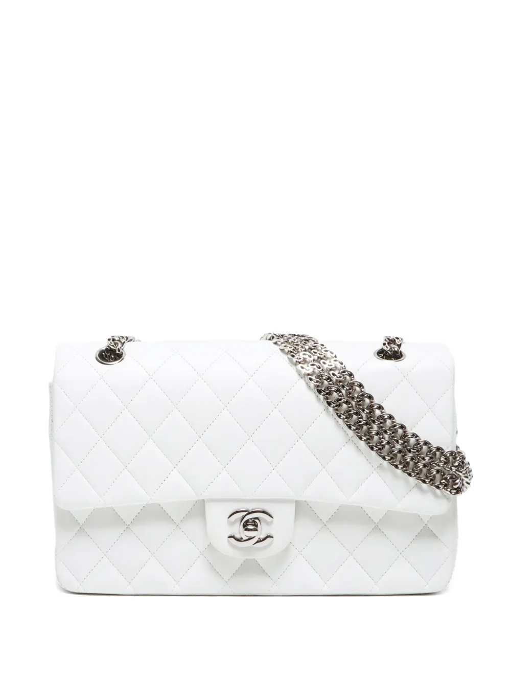CHANEL Pre-Owned 2007-2008 medium Classic Flap shoulder bag | White | Image 1