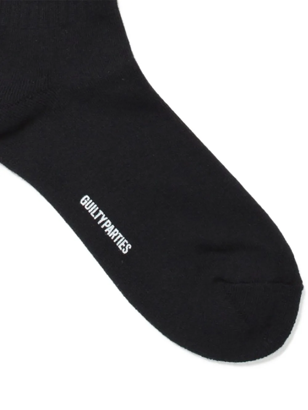 Wacko Maria Striped Logo Socks In Black