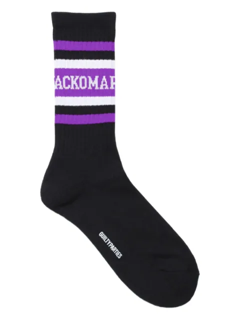 WACKO MARIA striped logo socks