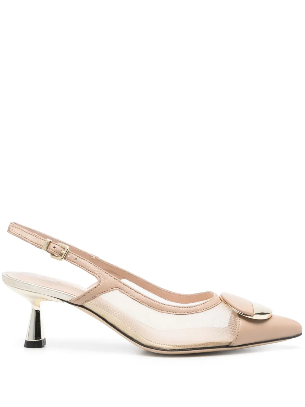Evaluna 60mm leather pumps Beige