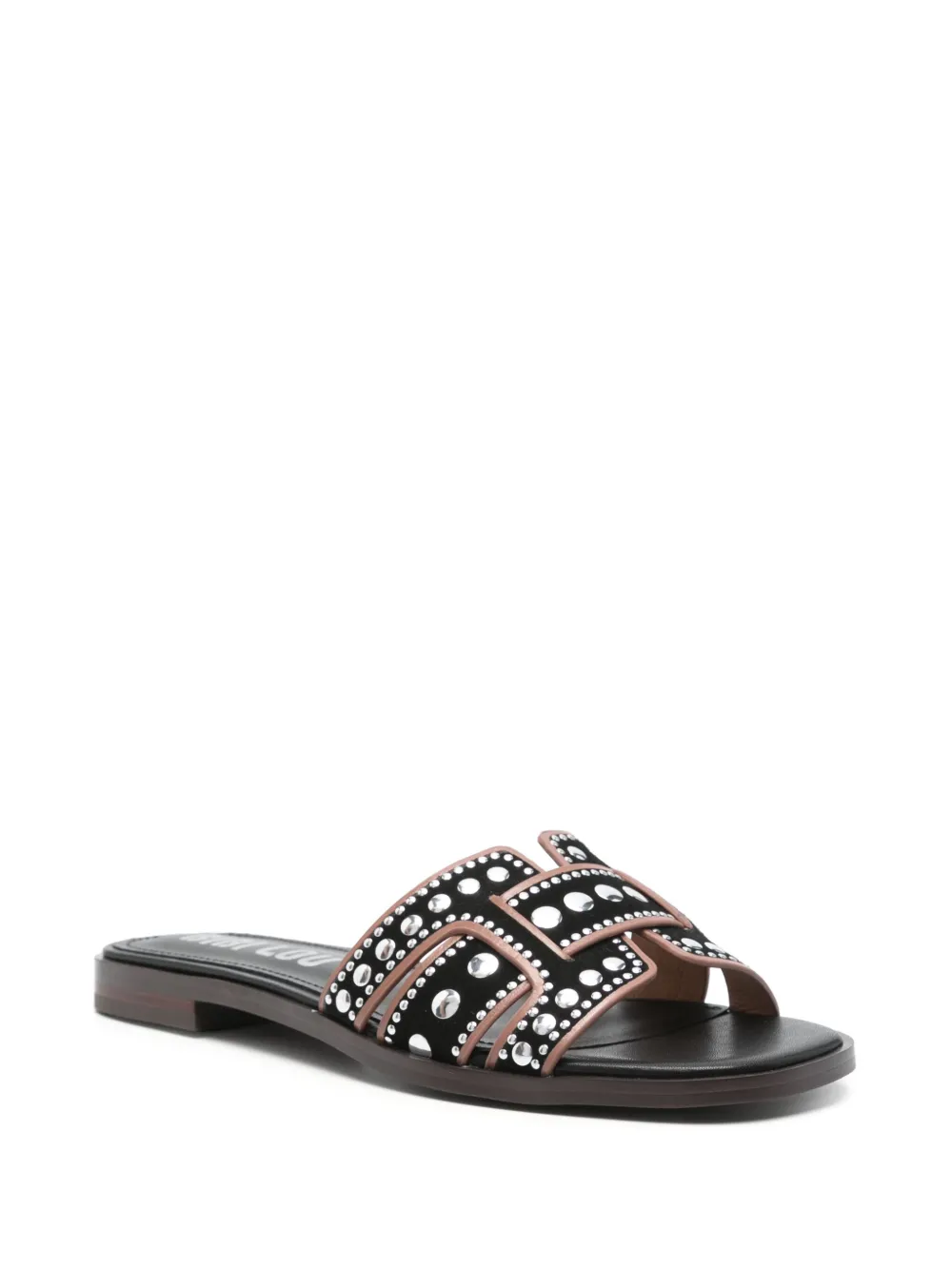 Bibi Lou stud-embellished flat sandals Black