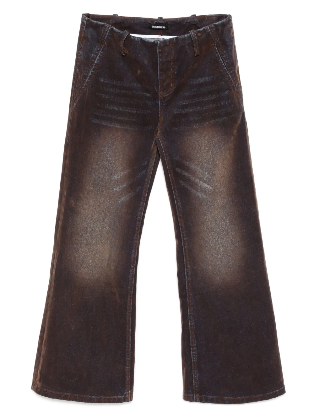 Ground Zero cotton flared trousers | Brown | Image 1