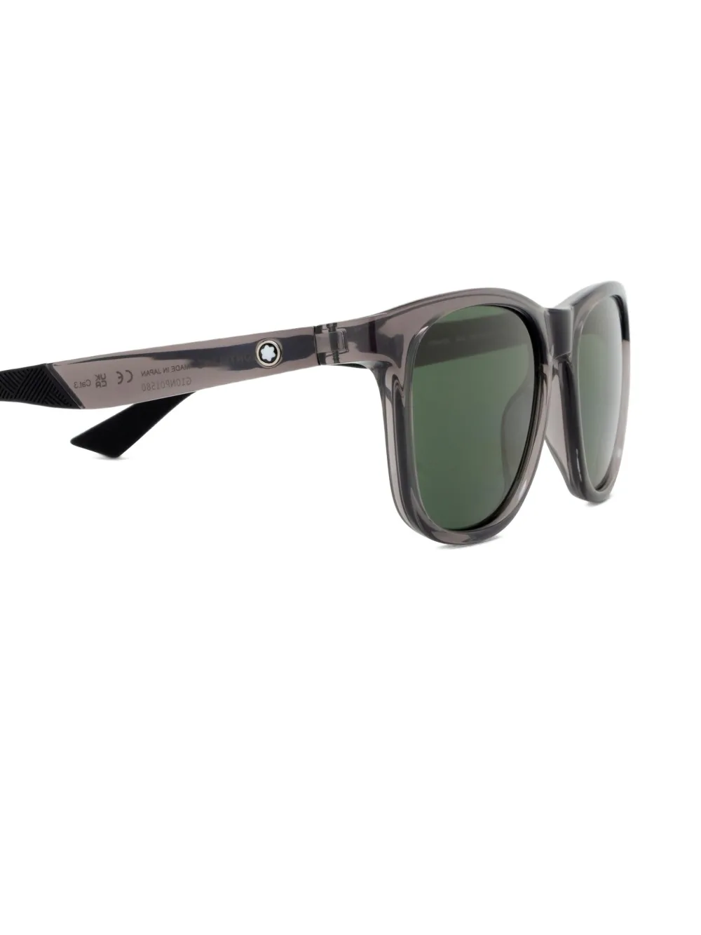 Montblanc Zonnebril met vierkant acetaat montuur Grijs