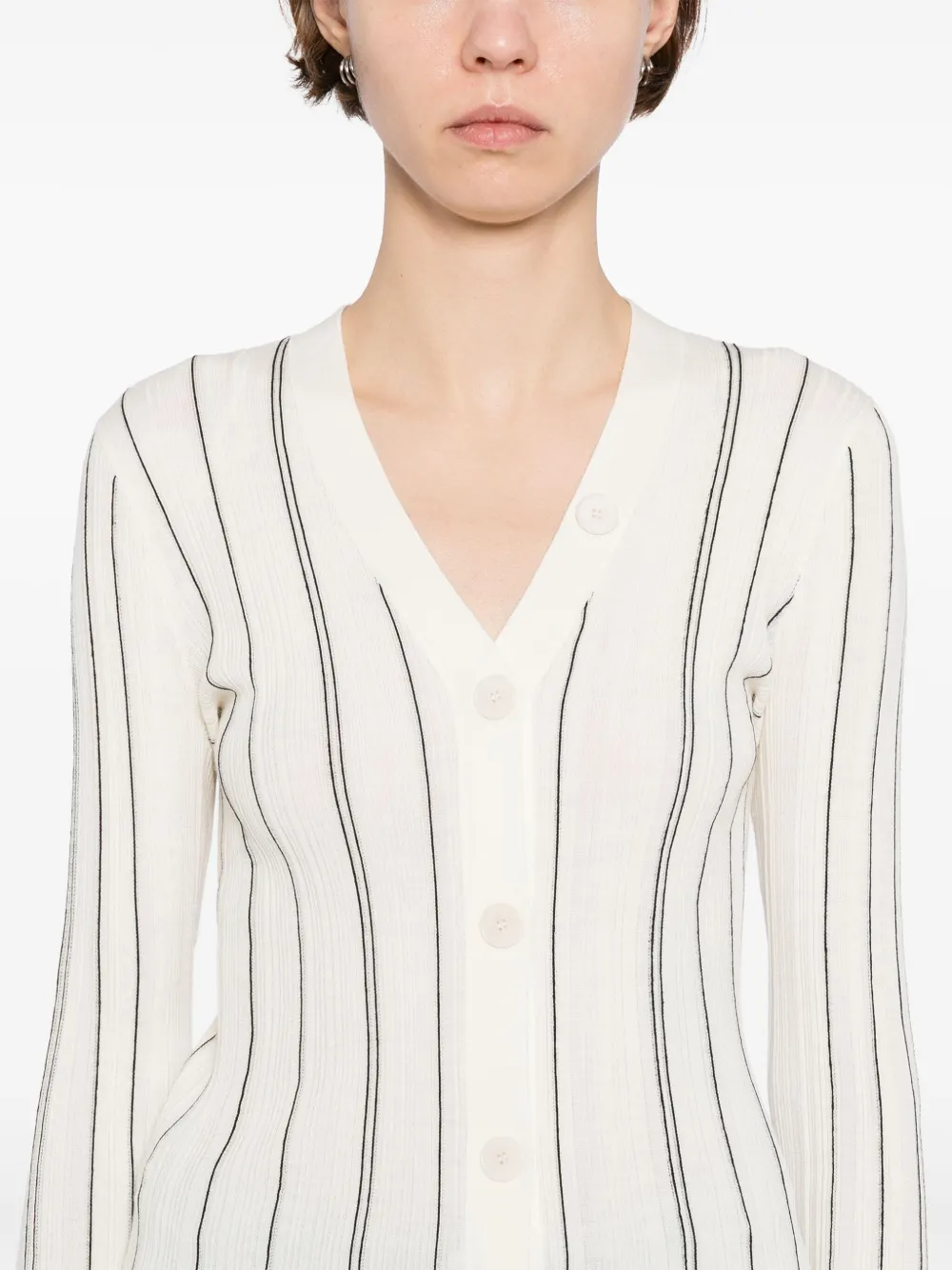 LESS STRIPED CARDIGAN