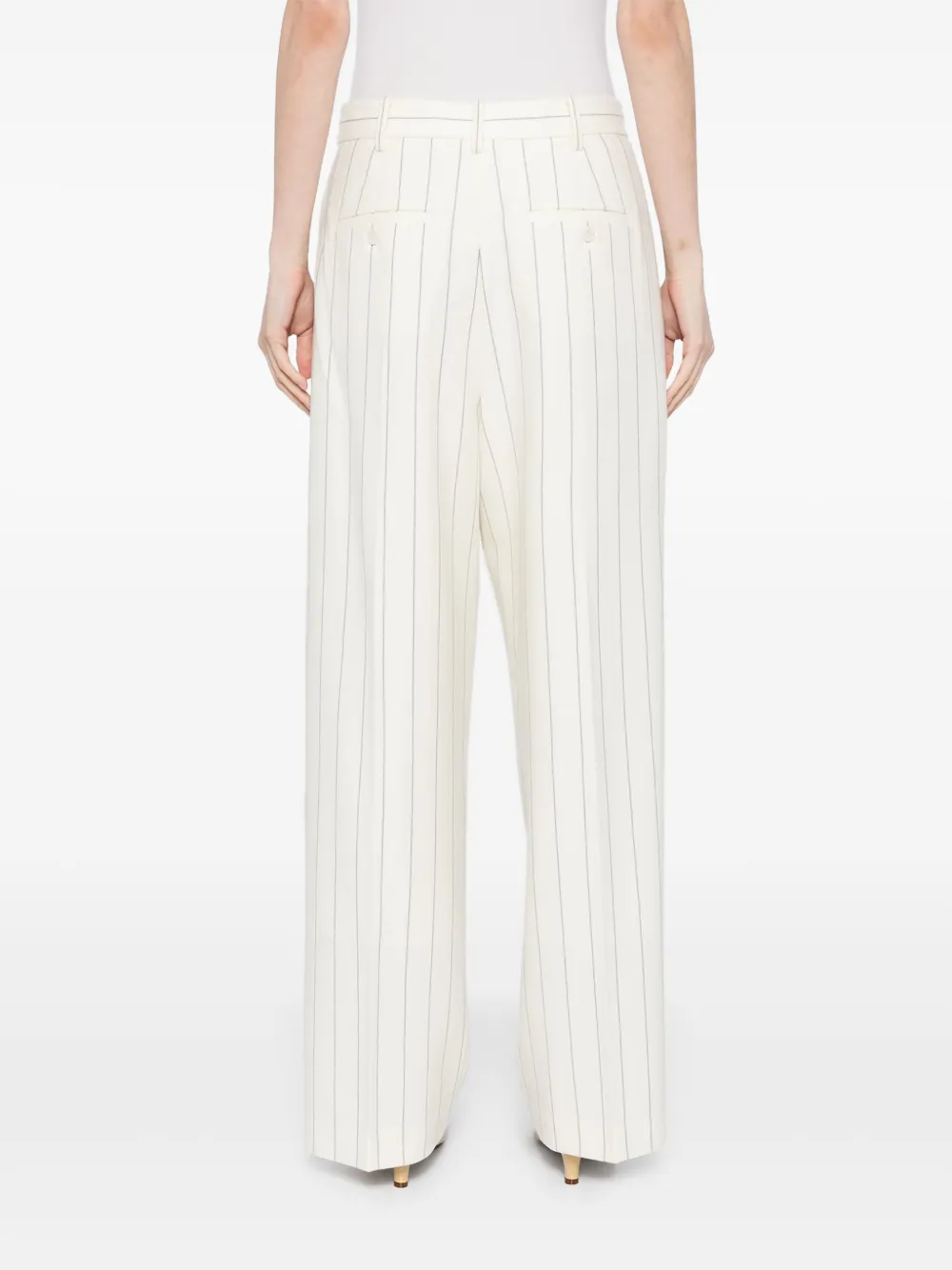 LESS STRIPED STRAIGHT LEG PANTS