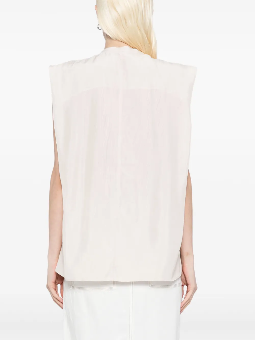 LESS SILK SLEEVELESS BLOUSE 
