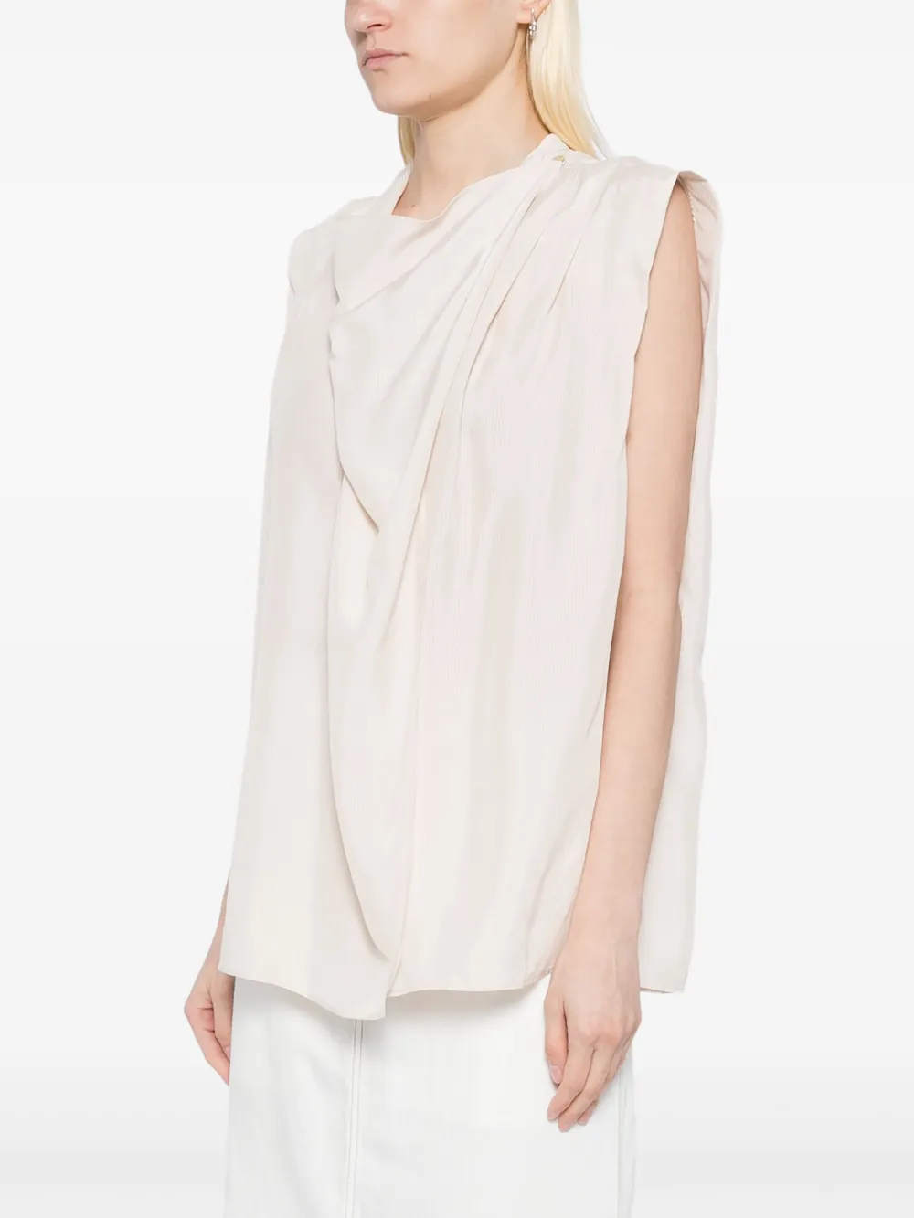 LESS SILK SLEEVELESS BLOUSE 