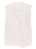 LESS silk sleeveless blouse - Neutrals