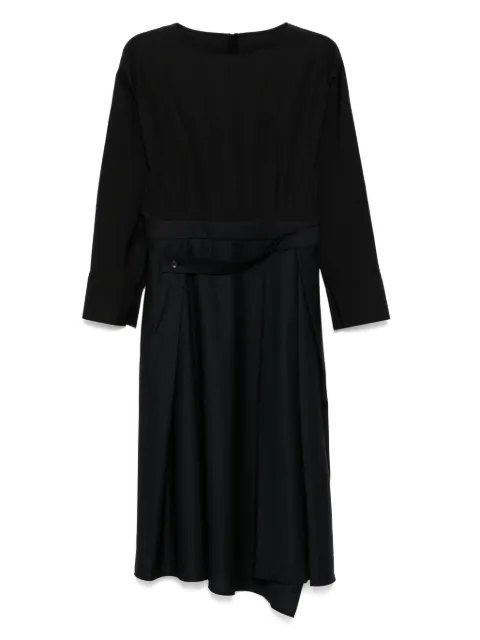 LESS X-shaped blended jacquard long sleeved dress