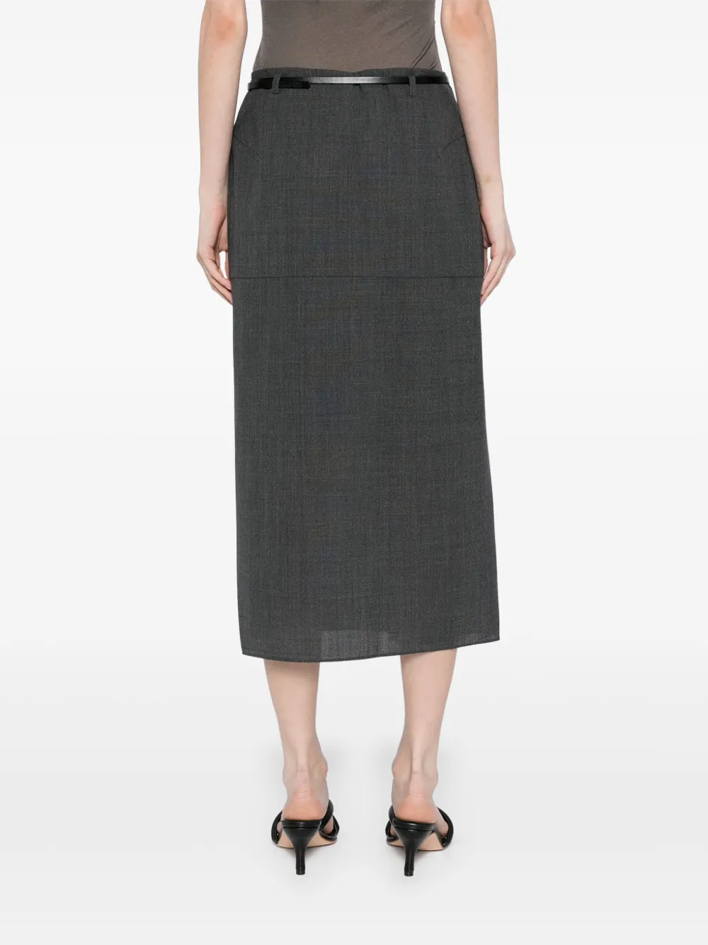 LESS ROLLED HEM SKIRT