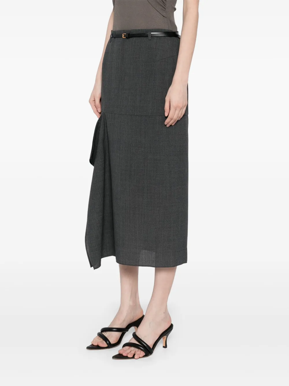 LESS ROLLED HEM SKIRT