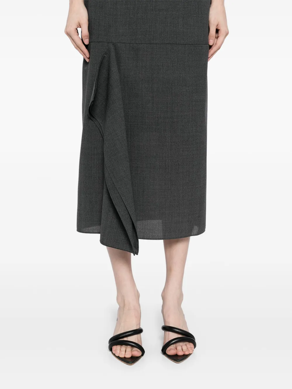 LESS ROLLED HEM SKIRT