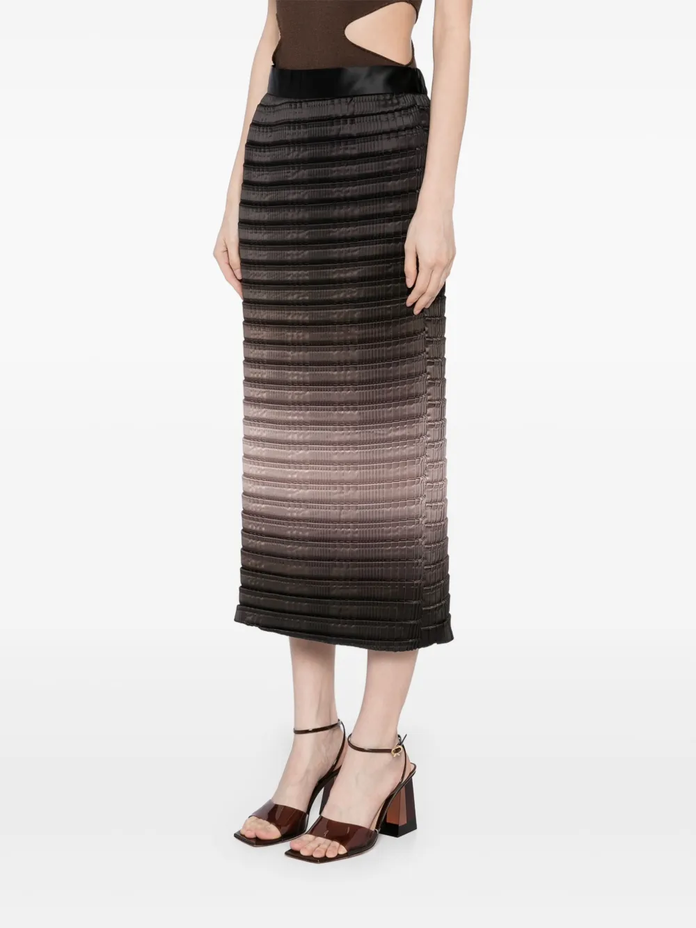 LESS HANGING DYE GRADIENT PRINTED SKIRT