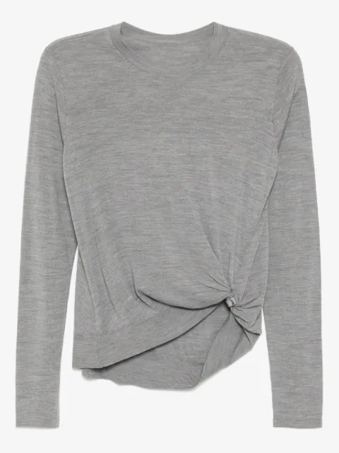 LESS draped knitted top