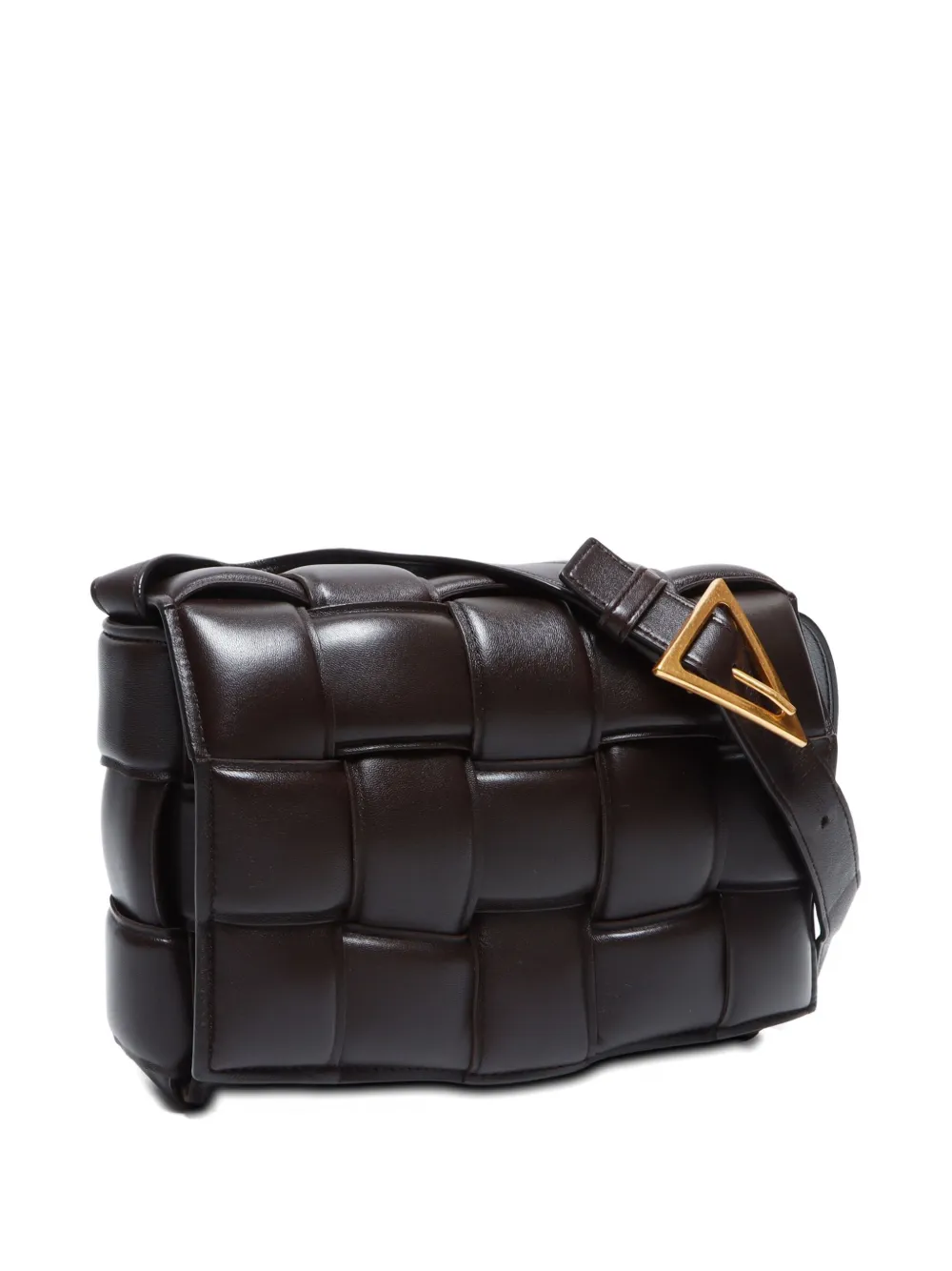 Pre-owned Bottega Veneta 2012-2023 Padded Cassette Cross Body Bag In 褐色